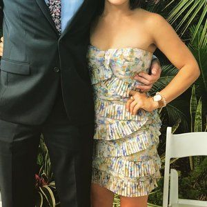 Cynthia Streffe Pastel Floral Ruffle Dress